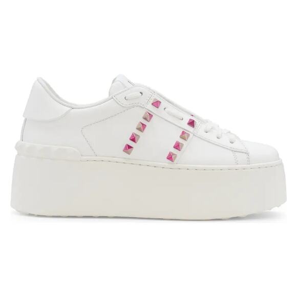 Valentino Garavani Flatform Rockstud Untitled Sneakers Multicolored Studs 38.5 - Picture 2 of 6